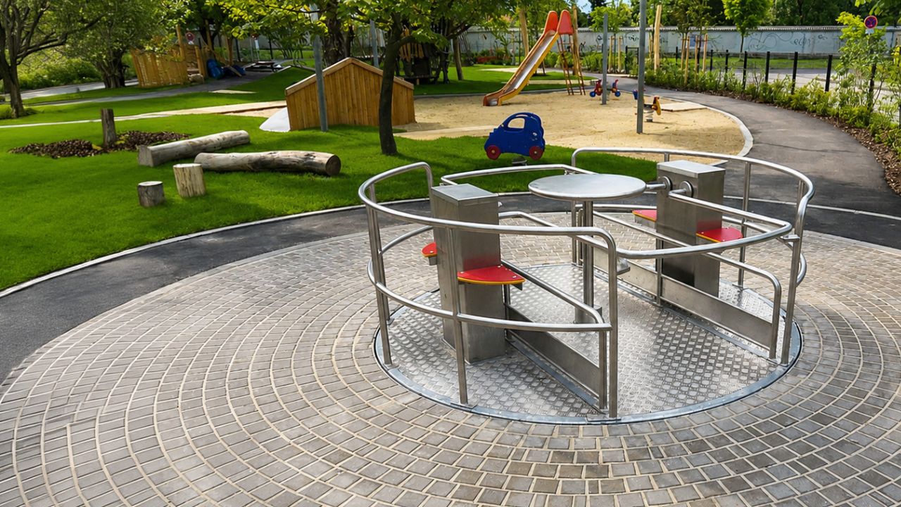 Spielgeräte für Rollstuhlfahrer - Barrierefrei - Gockeln Metallbau